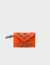 Fabian Fiesta Red Leather Wallet - All Over Eyes Embroidery