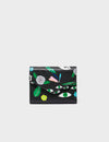 Fiona Black Leather Wallet - Floralia Print