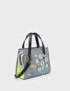 Simon Gray Leather Small Handbag - Floralia Design