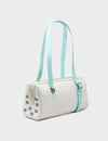 Esther Cream Satchel Mini Bag - All Over Eyes Embroidery