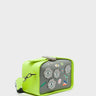 Benji Micro Crossbody Sharp Green and Gray Leather Bag - Floralia Embroidery - Main