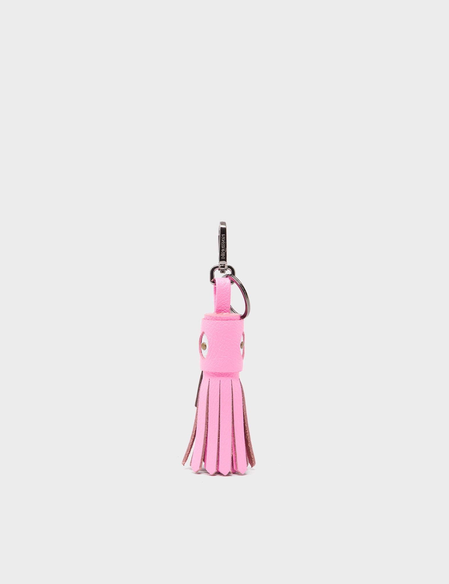 Callie Marie Hue Charm - Taffy Pink Leather Keychain - Front
