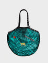 Blue Mesh Bag - Tiger Applique