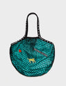 Blue Mesh Bag - Tiger Applique - Front