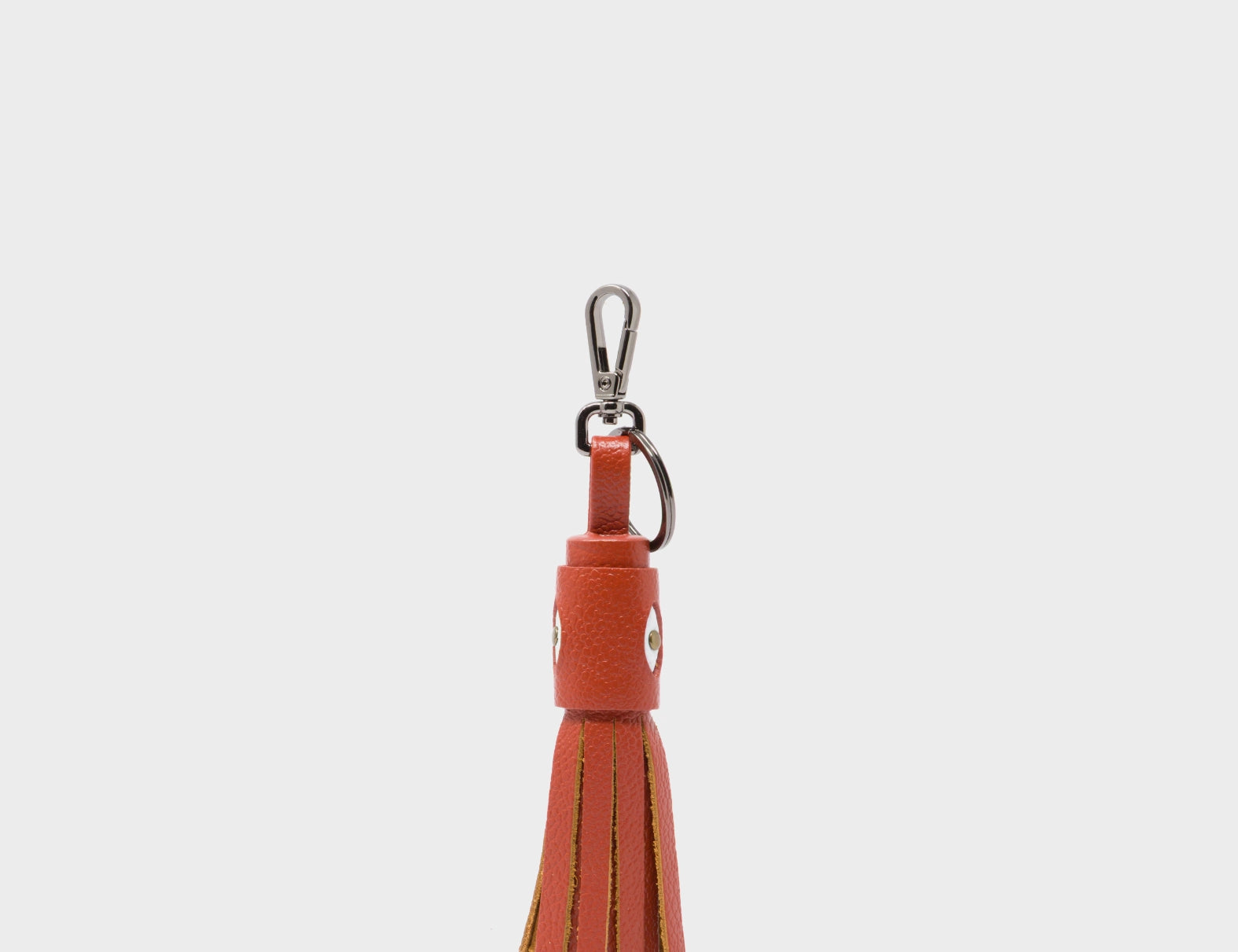 Callie Marie Hue Charm - Baked City Brown Leather Keychain - front
