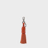 Callie Marie Hue Charm - Baked City Brown Leather Keychain - front