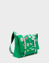 Victor Irish Green Small Messenger Bag - Floralia Embroidery