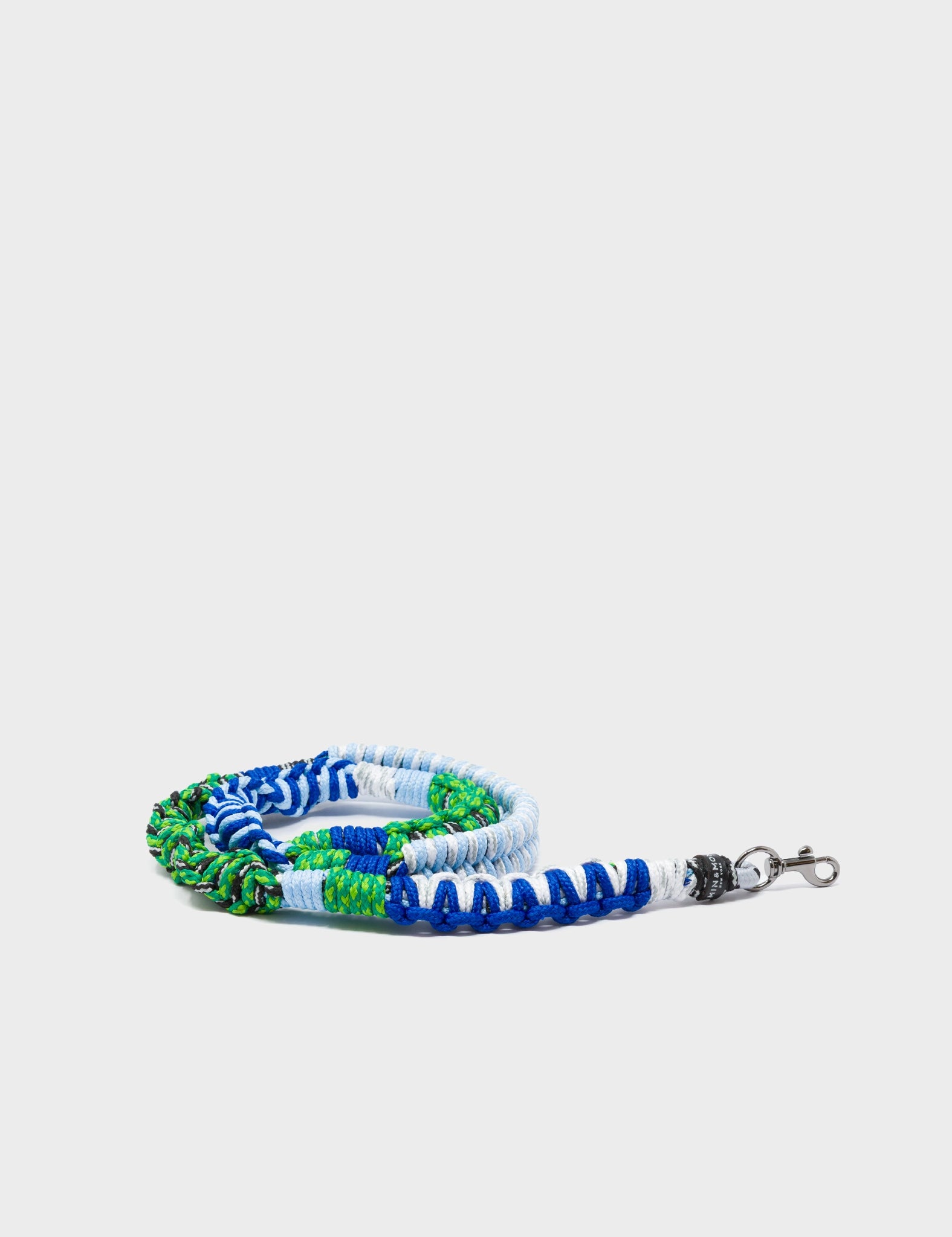 Detachable Shoulder Strap - Blue and Green and White  Handwoven Paracord - Package
