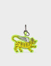 Theo the Tiger - Sharp Green Leather Keychain