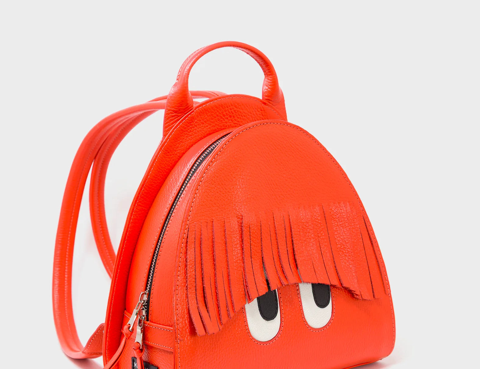 Atsuko The Drop Leather Backpack - Fiesta Red - Main View