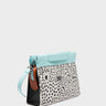 Vali Crossbody Cream Leather Bag - Happy Tiger Embroidery - Main View
