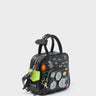 Marino Mini Crossbody Black Leather Bag - Floralia Design - Main