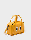 Benji Small Crossbody Golden Glow Leather Bag - Eyes Engraved