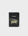 Frida Black Leather Passport Cover - Flying Tiger Embroidery - Front