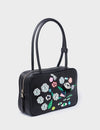 121 Shoulder Bag Black Leather - Floralia Design