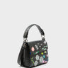 Anastasio Micro Crossbody Handbag Black Leather - Floralia Embroidery - Main