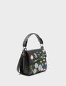 Anastasio Micro Crossbody Handbag Black Leather - Floralia Embroidery - Main