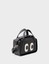 Benji Micro Crossbody Black Leather Bag - Look Up