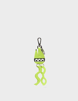 Cosmic Cat Charm - Sharp Green Leather Keychain – Min & Mon