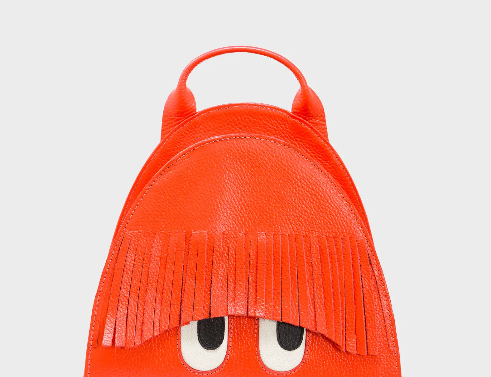 Atsuko The Drop Leather Backpack - Fiesta Red - Front View
