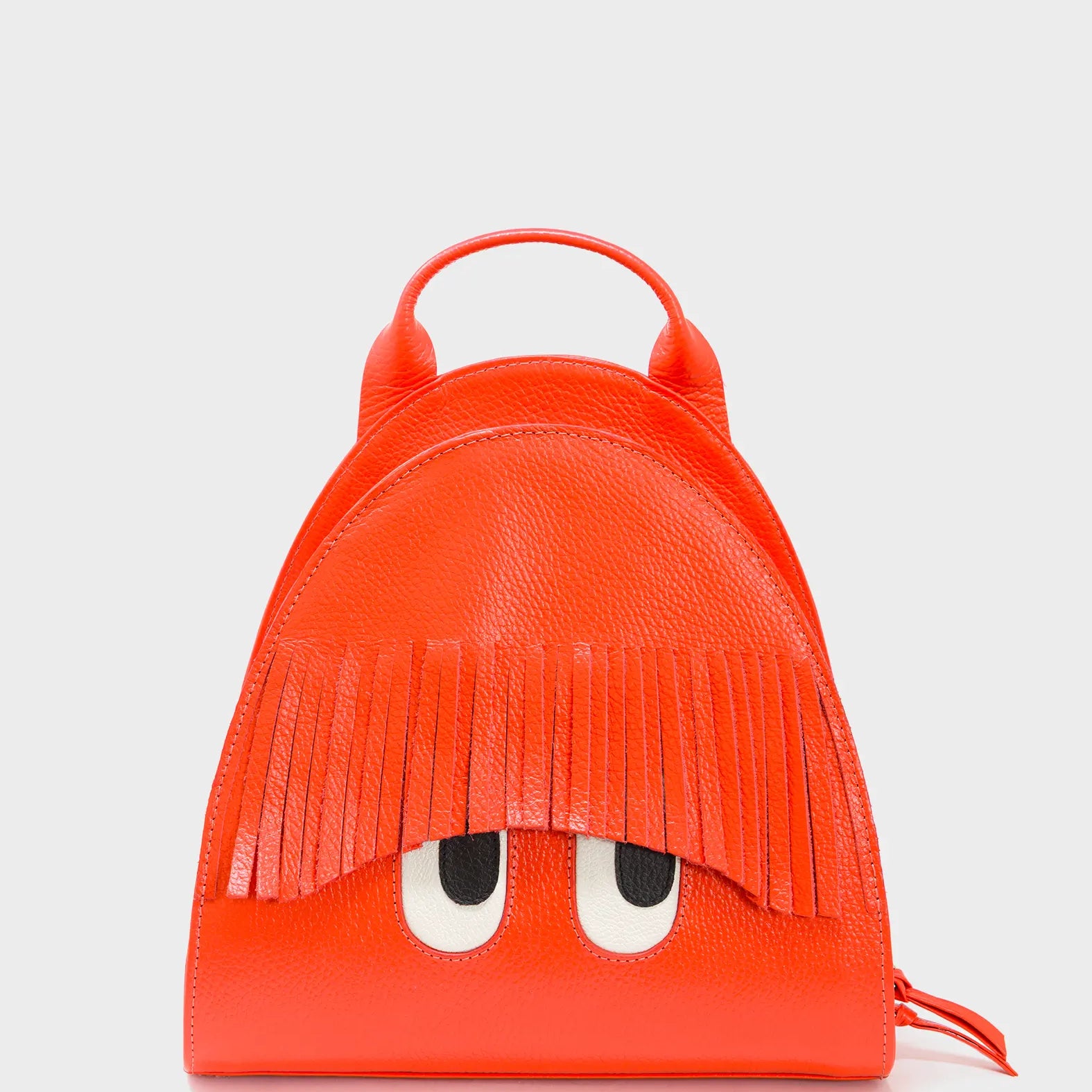 Atsuko The Drop Leather Backpack - Fiesta Red - Front View