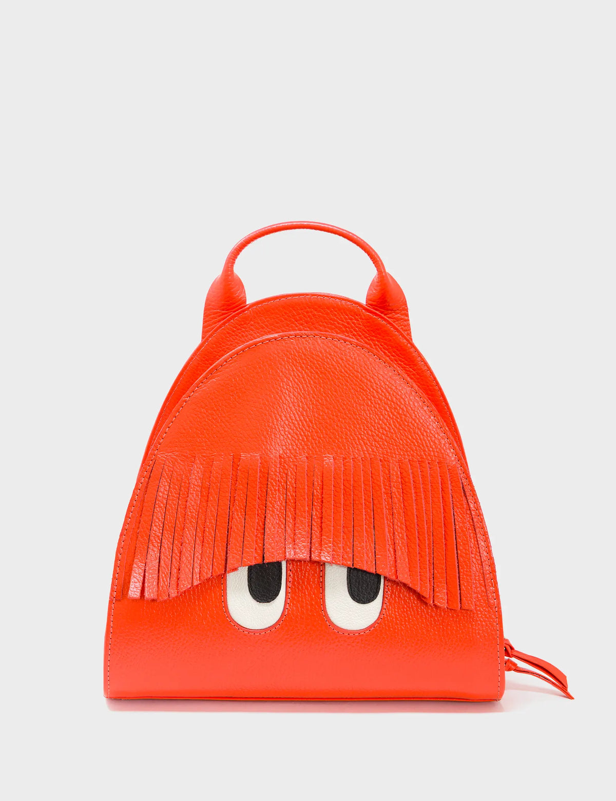 Atsuko The Drop Leather Backpack - Fiesta Red - Front View