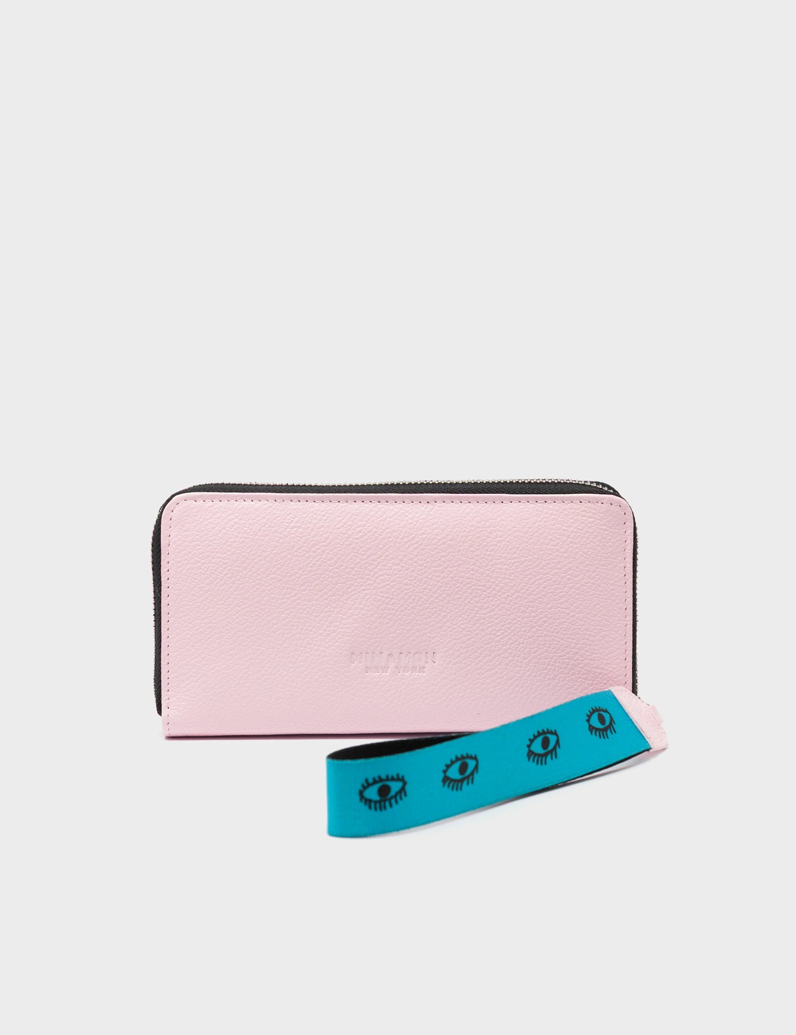 Francis Parfait Pink Leather Wallet - Studs - Back