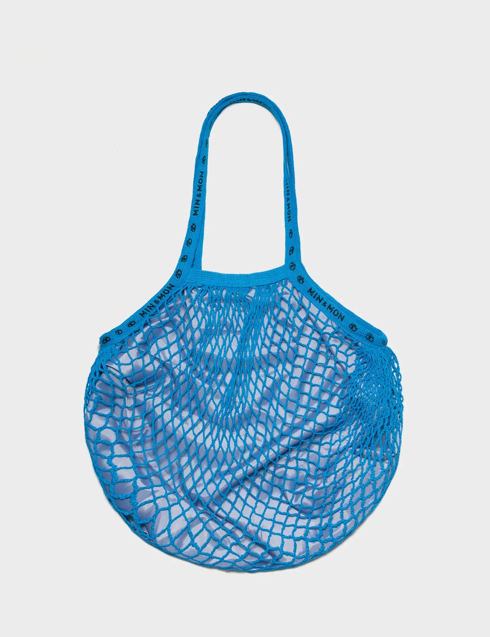 Blue and Gray Mesh Bag - Tiger Applique - Back