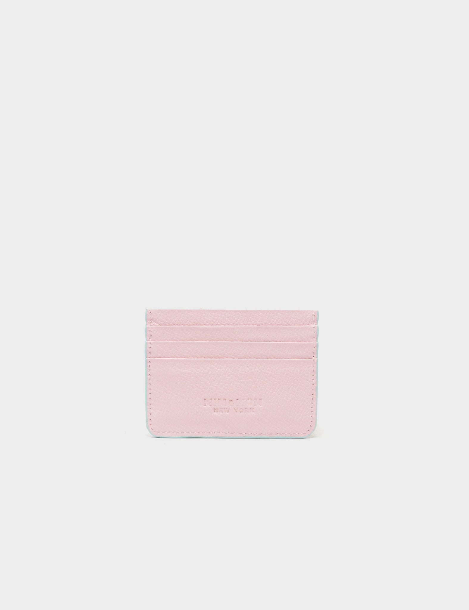 Filium Parfait Pink Leather Cardholder - All Over Eyes Embroidery - Back