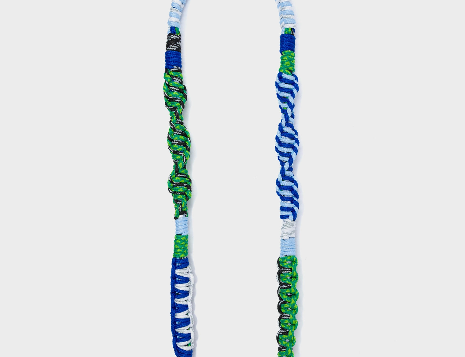 Detachable Shoulder Strap - Blue and Green and White  Handwoven Paracord - How to Use