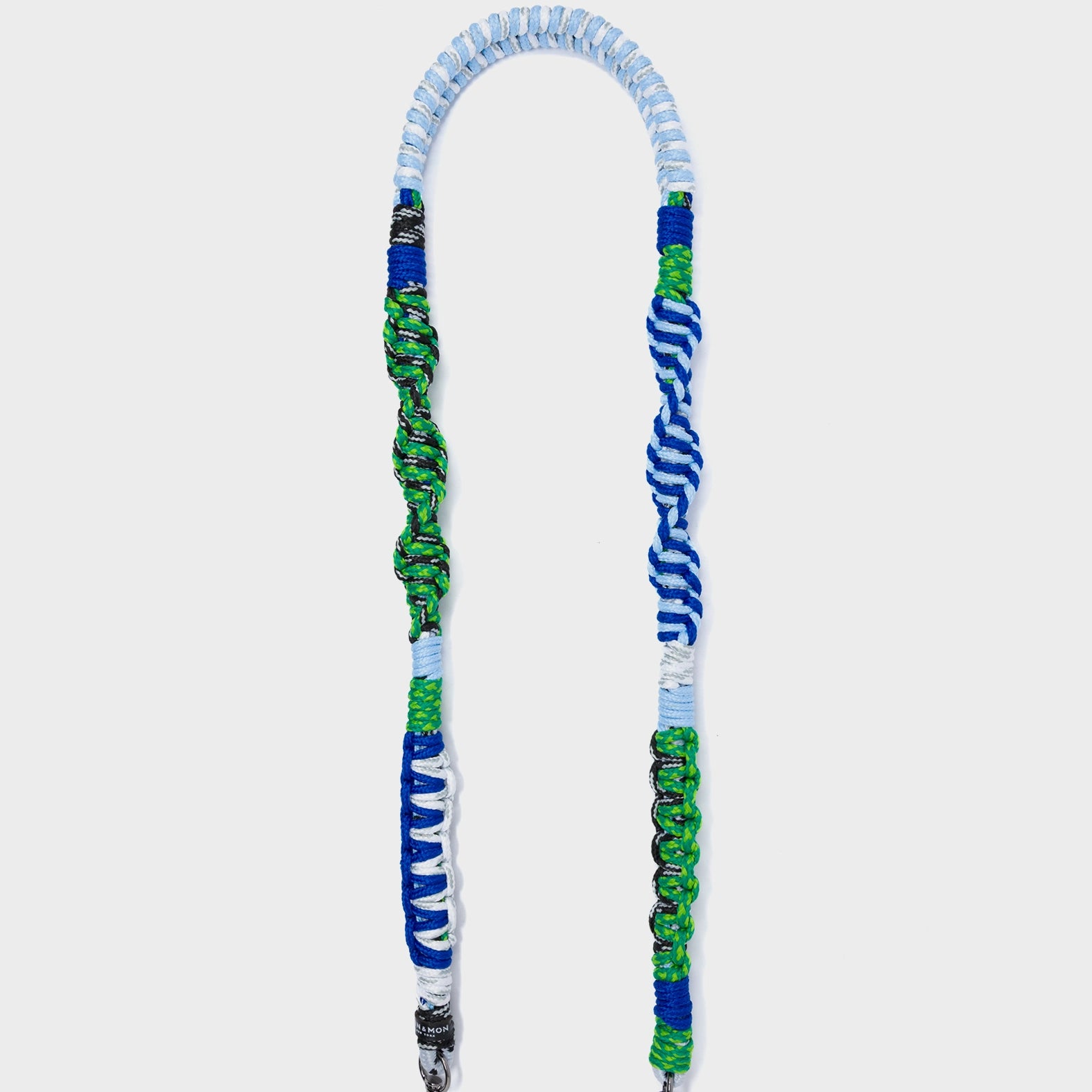 Detachable Shoulder Strap - Blue and Green and White  Handwoven Paracord - How to Use