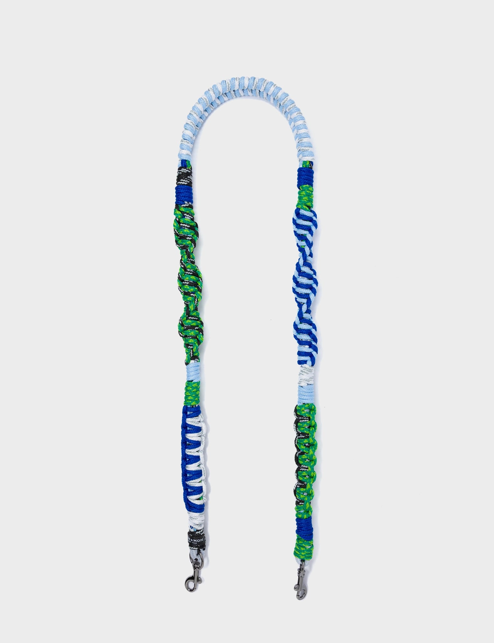 Detachable Shoulder Strap - Blue and Green and White  Handwoven Paracord - How to Use
