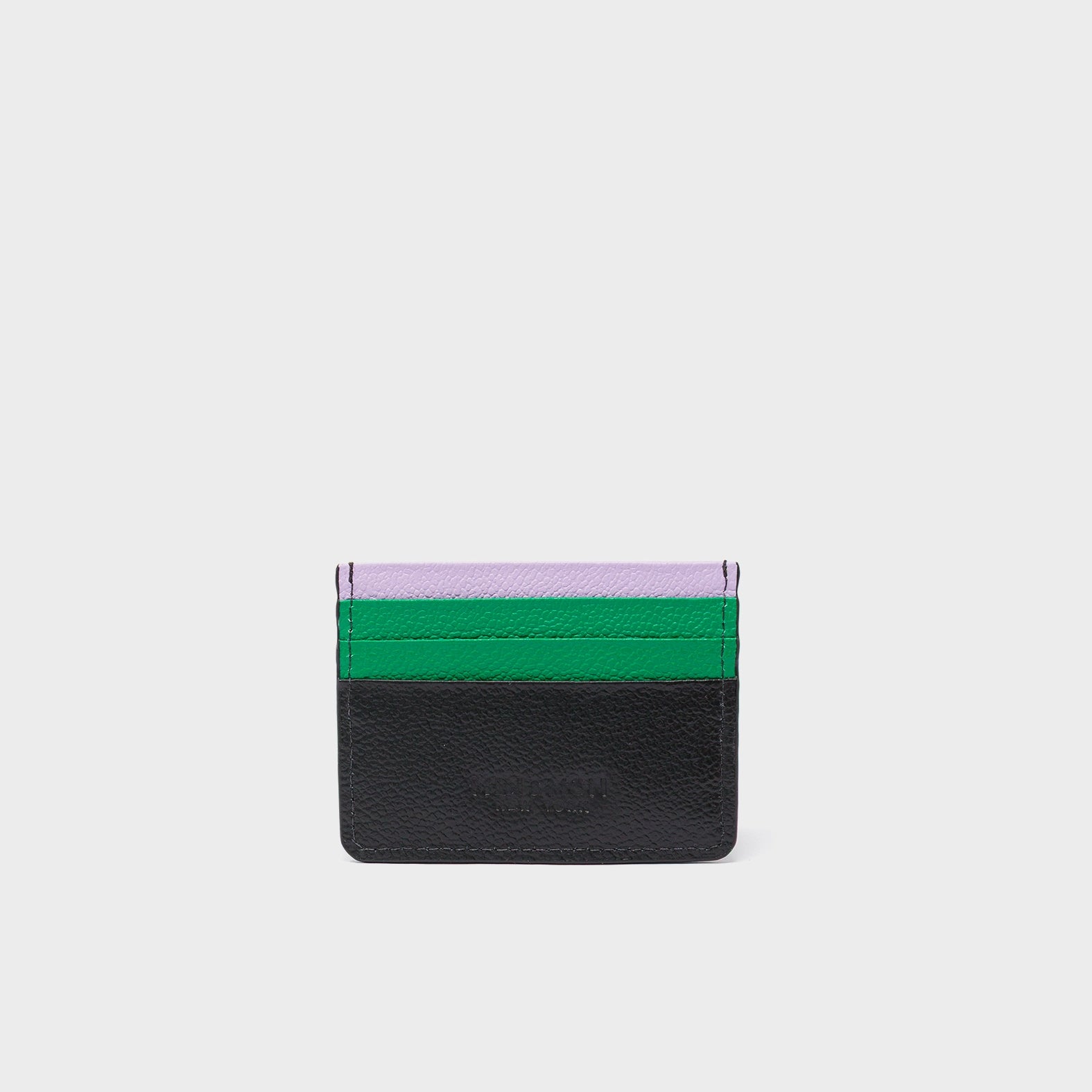 Filium Black Leather Cardholder - Classic Eye and Flower - Back