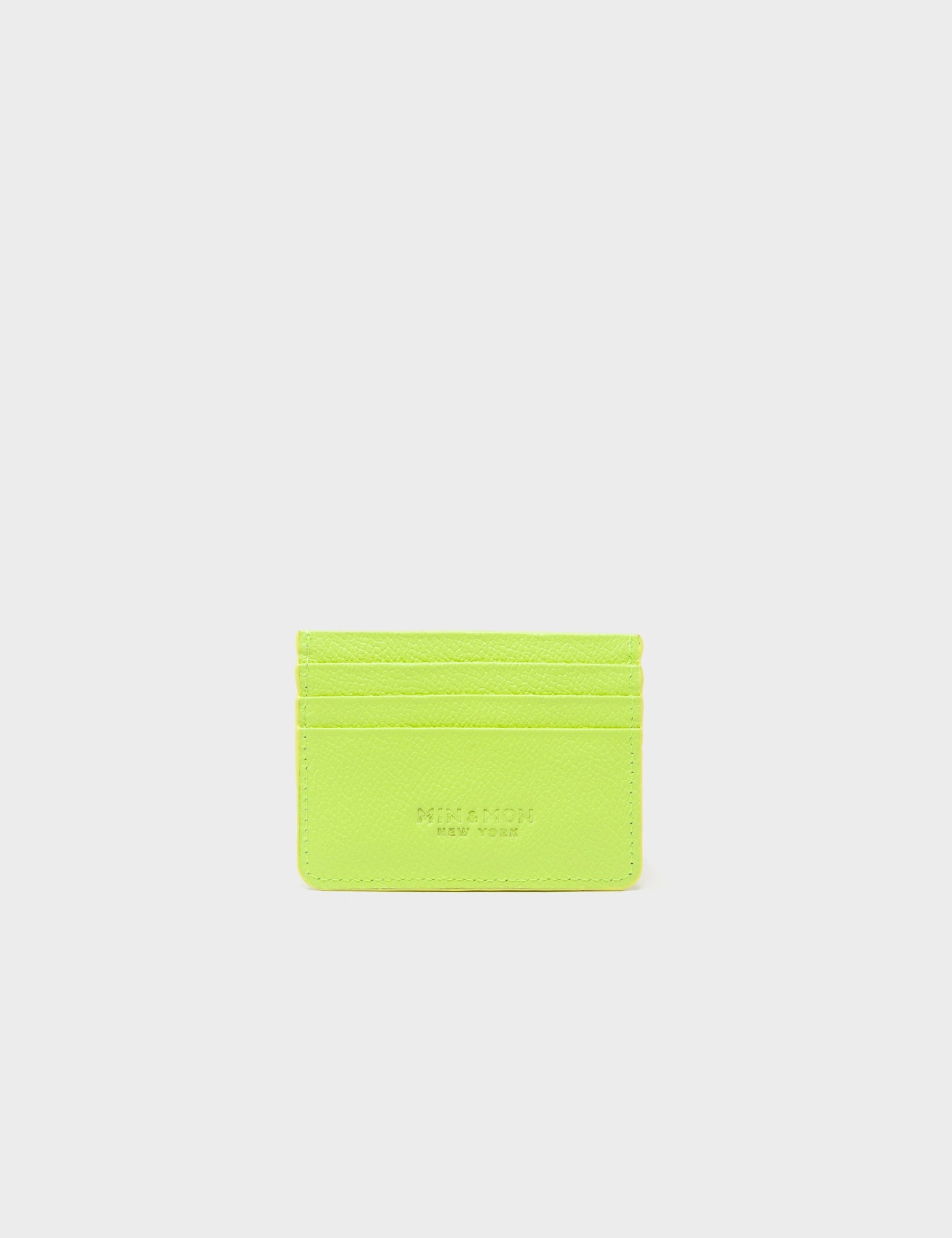 Filium Sharp Green Leather Cardholder - All Over Eyes Embroidery - Back