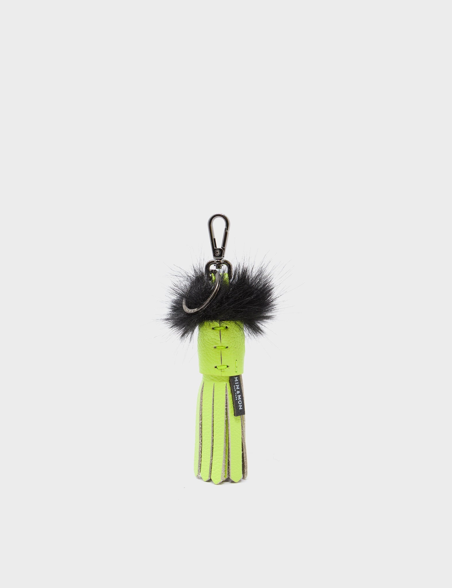 Callie Marie Mayne - Sharp Green Leather and Black Faux Fur - Back
