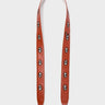 Detachable Baked City Brown Leather Shoulder Strap - All Over Eyes Embroidery  - Open
