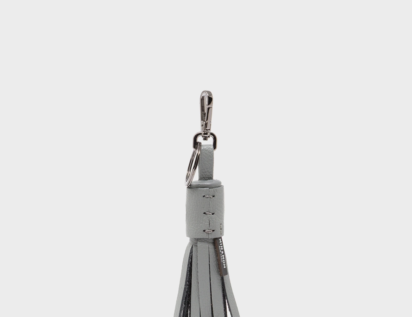 Callie Marie Hue Charm - Gray Leather Keychain - Back