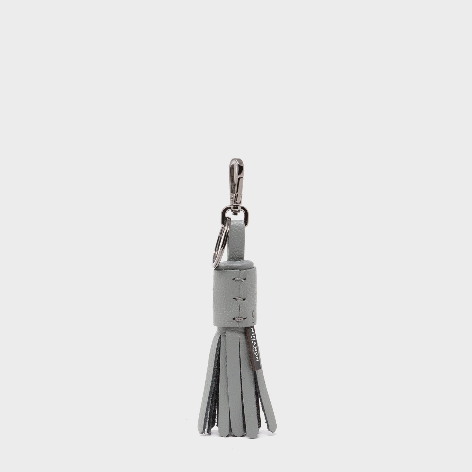 Callie Marie Hue Charm - Gray Leather Keychain - Back