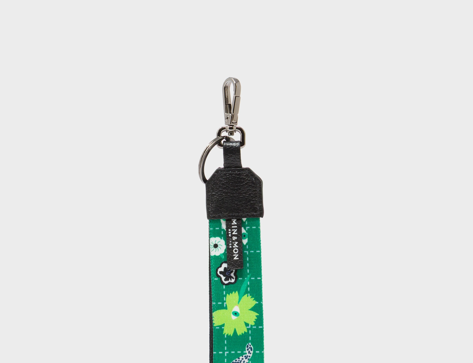 Nylon Keychain - Green Floralia Print - Back