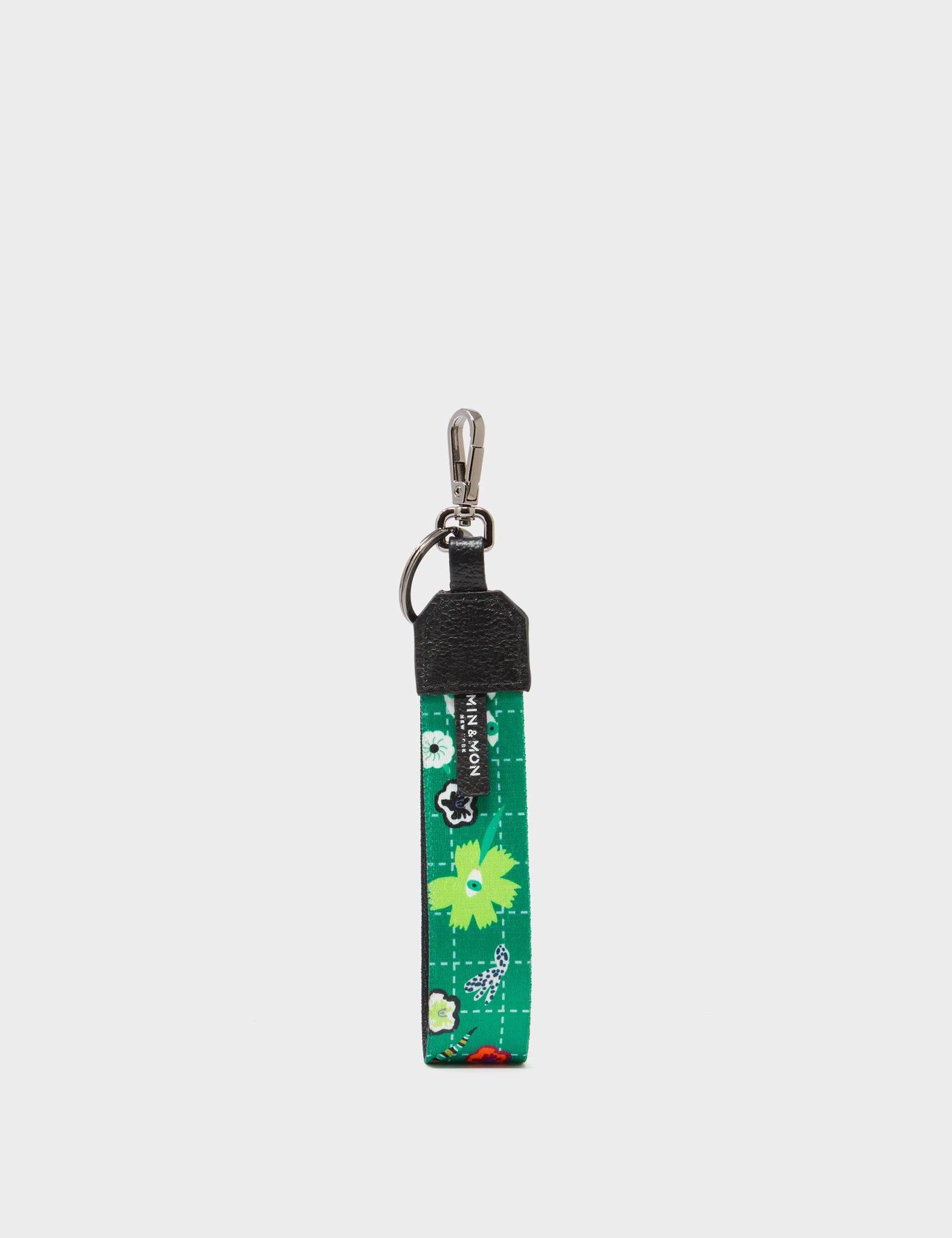 Nylon Keychain - Green Floralia Print - Back