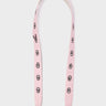 Detachable Parfait Pink Leather Shoulder Strap - All Over Eyes Embroidery - Open