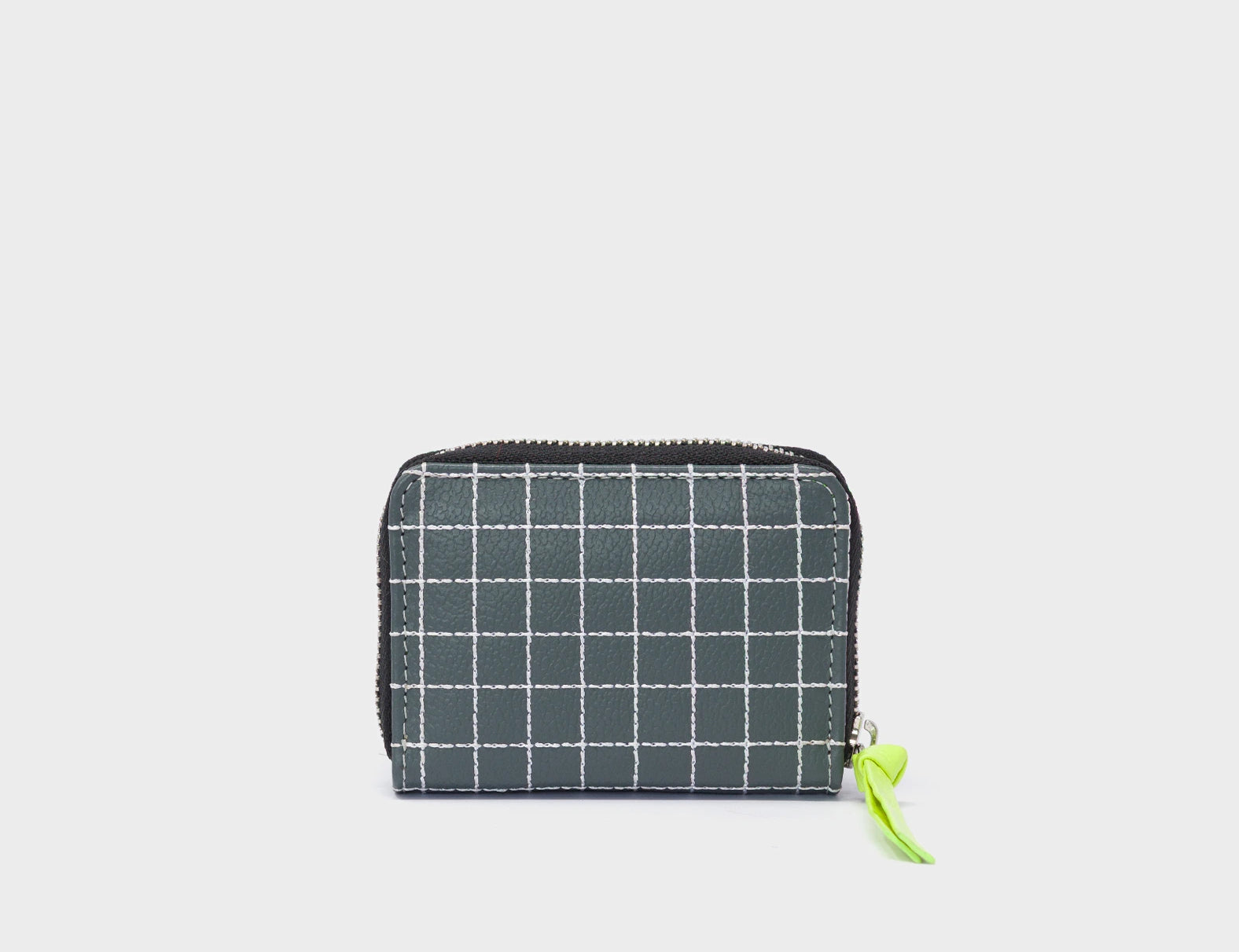 Frodo Stormy Gray Leather Zip Around Wallet - Eye Applique - Back