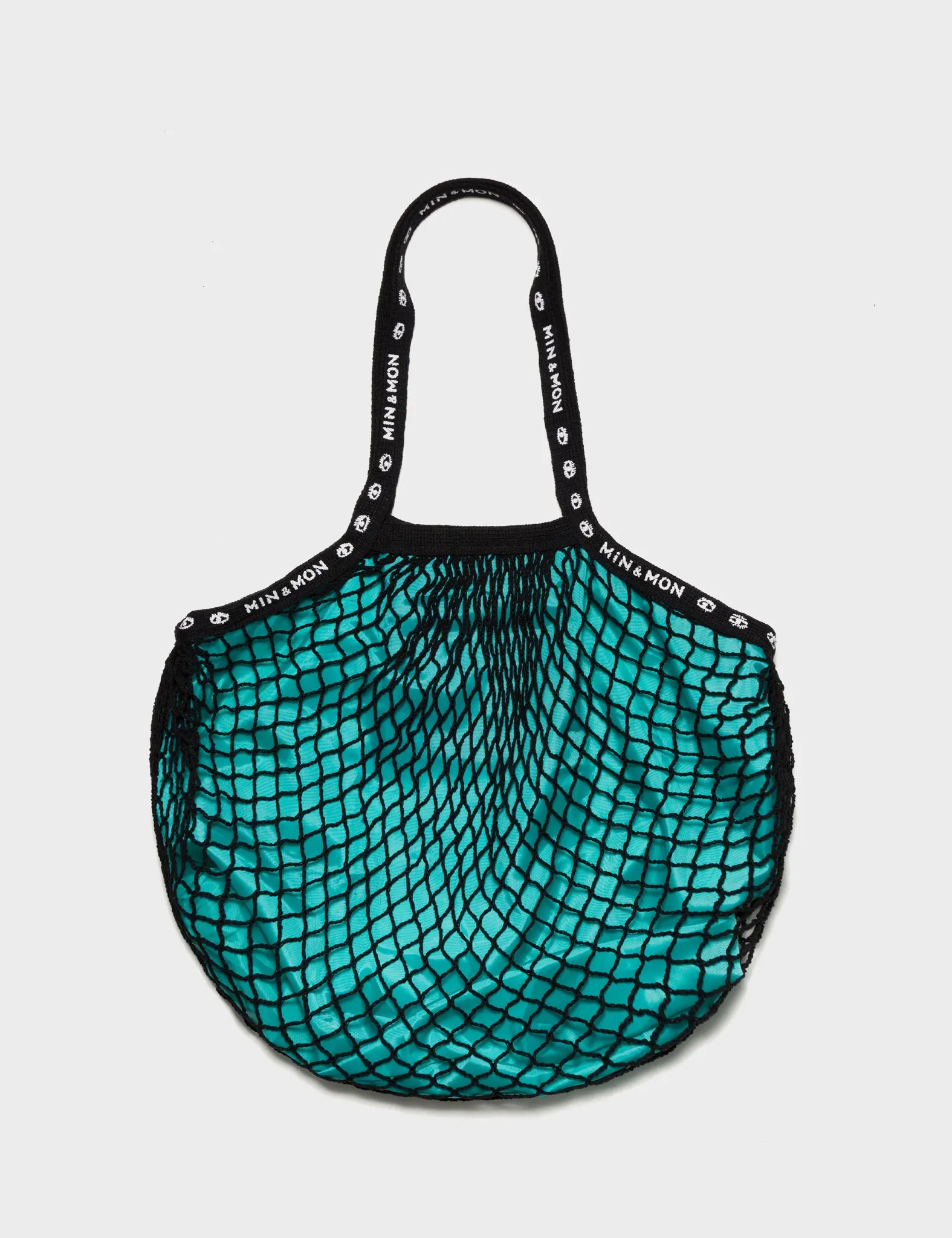 Blue Mesh Bag - Tiger Applique - Back