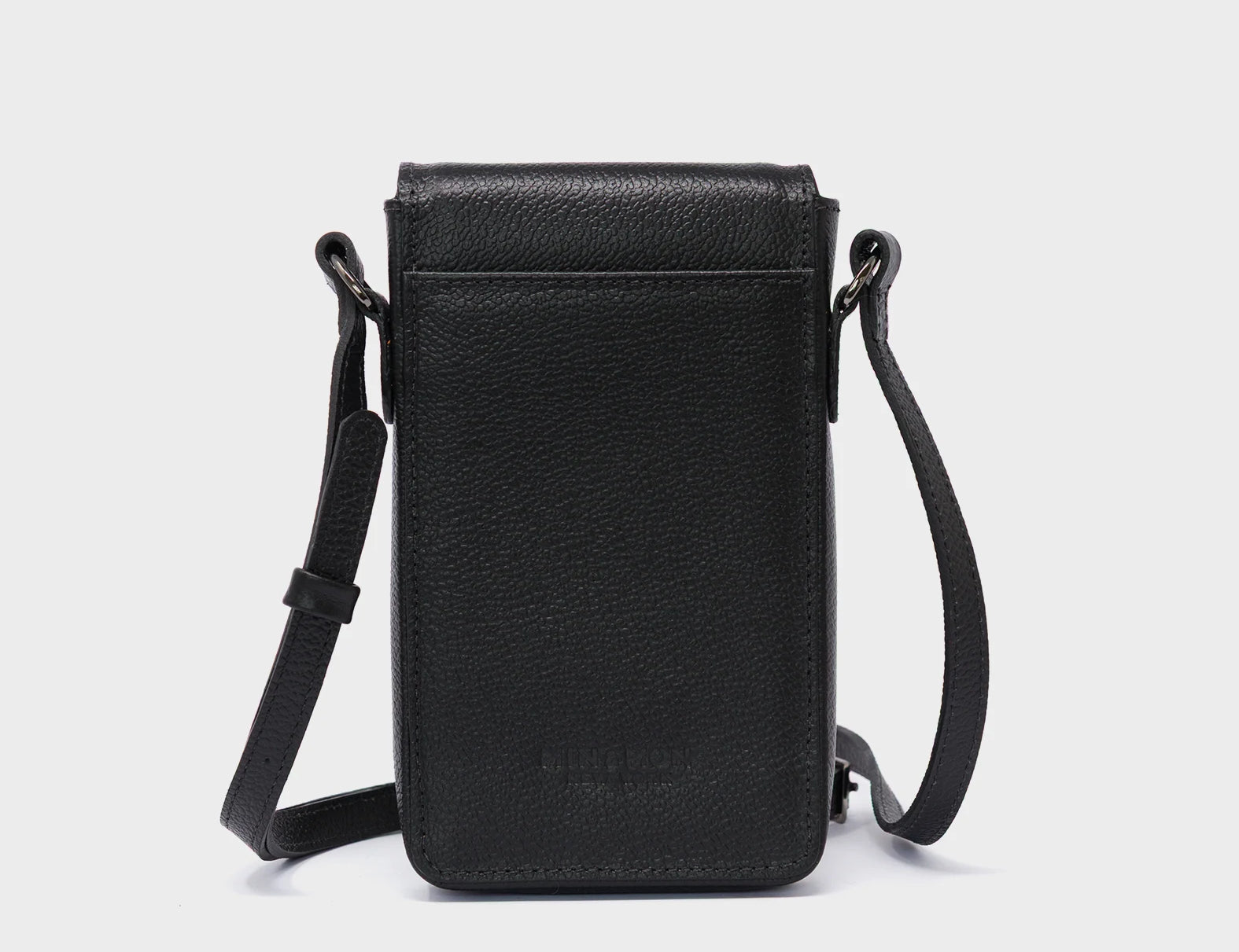 Max Black Cellphone Crossbody Pouch - Cubes Print - back