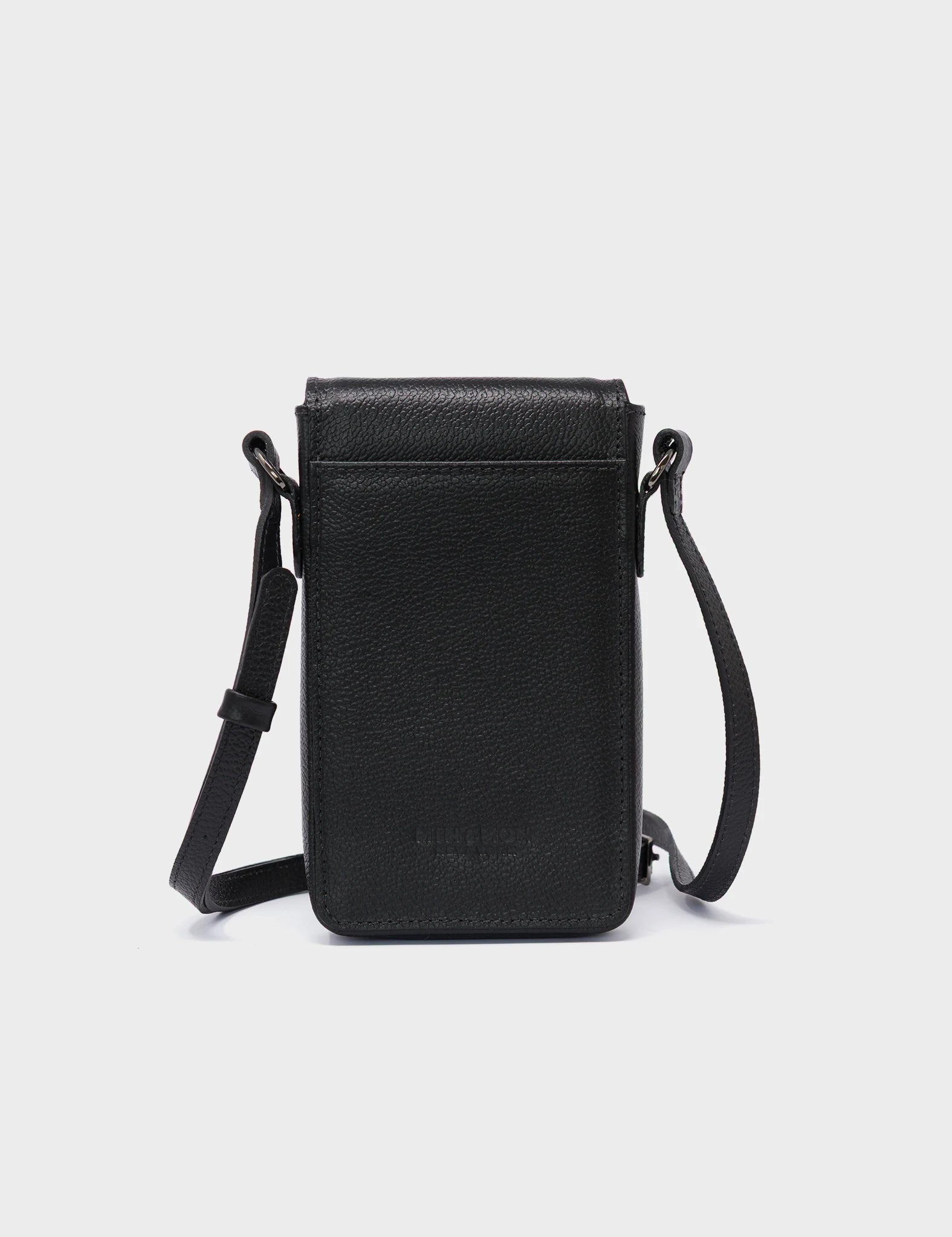 Max Black Cellphone Crossbody Pouch - Cubes Print - back