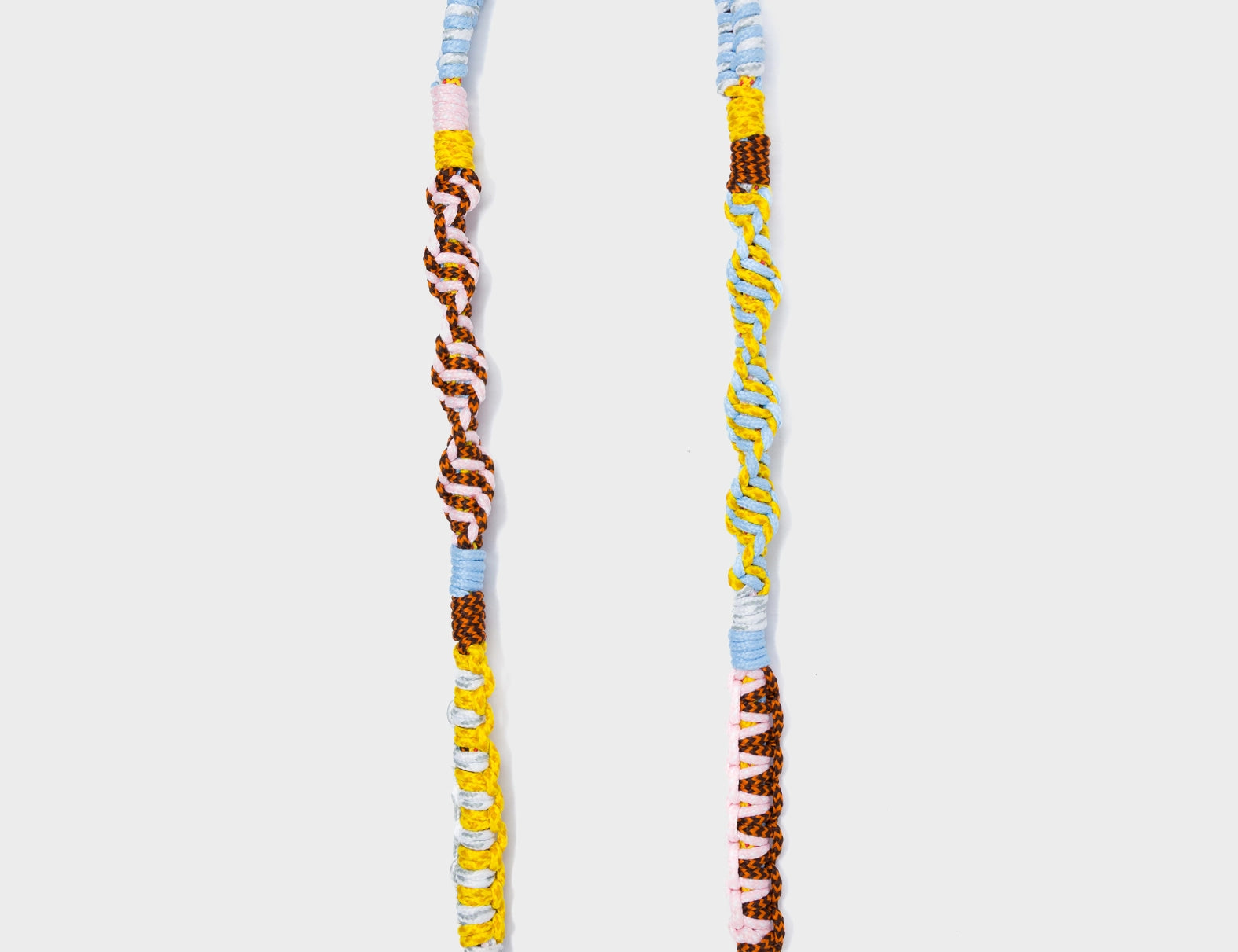 Detachable Shoulder Strap - Pink, Yellow, Orange and Light Blue Handwoven Paracord - How to Use