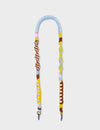 Detachable Shoulder Strap - Pink, Yellow, Orange and Light Blue Handwoven Paracord