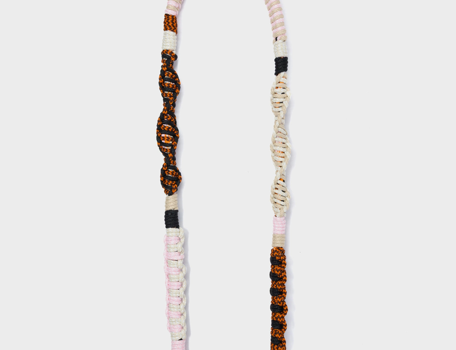 Detachable Shoulder Strap - Pink, Orange and Beige Handwoven Paracord - how to use