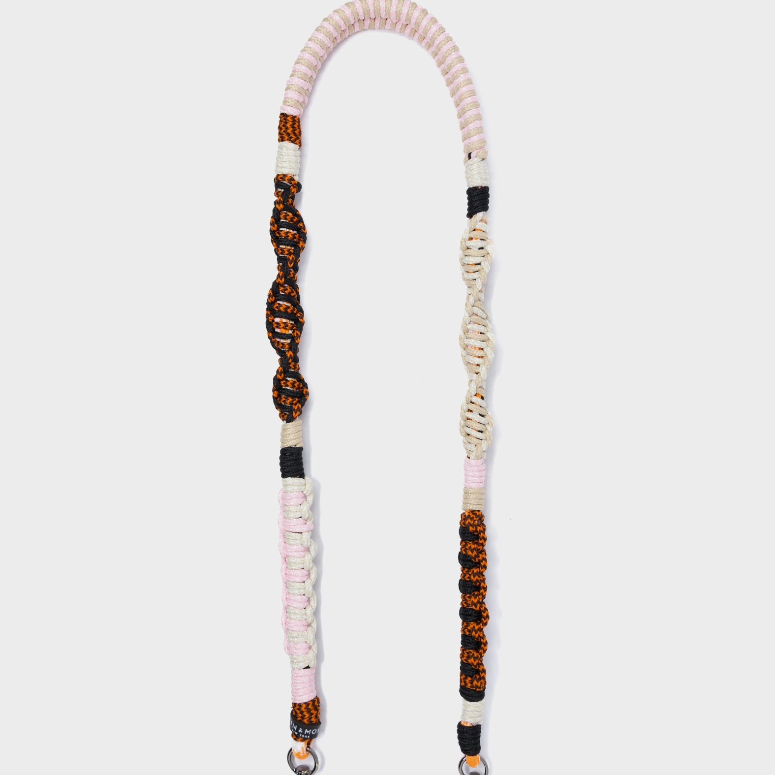 Detachable Shoulder Strap - Pink, Orange and Beige Handwoven Paracord - how to use