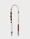 Detachable Shoulder Strap - Pink, Orange and Beige Handwoven Paracord